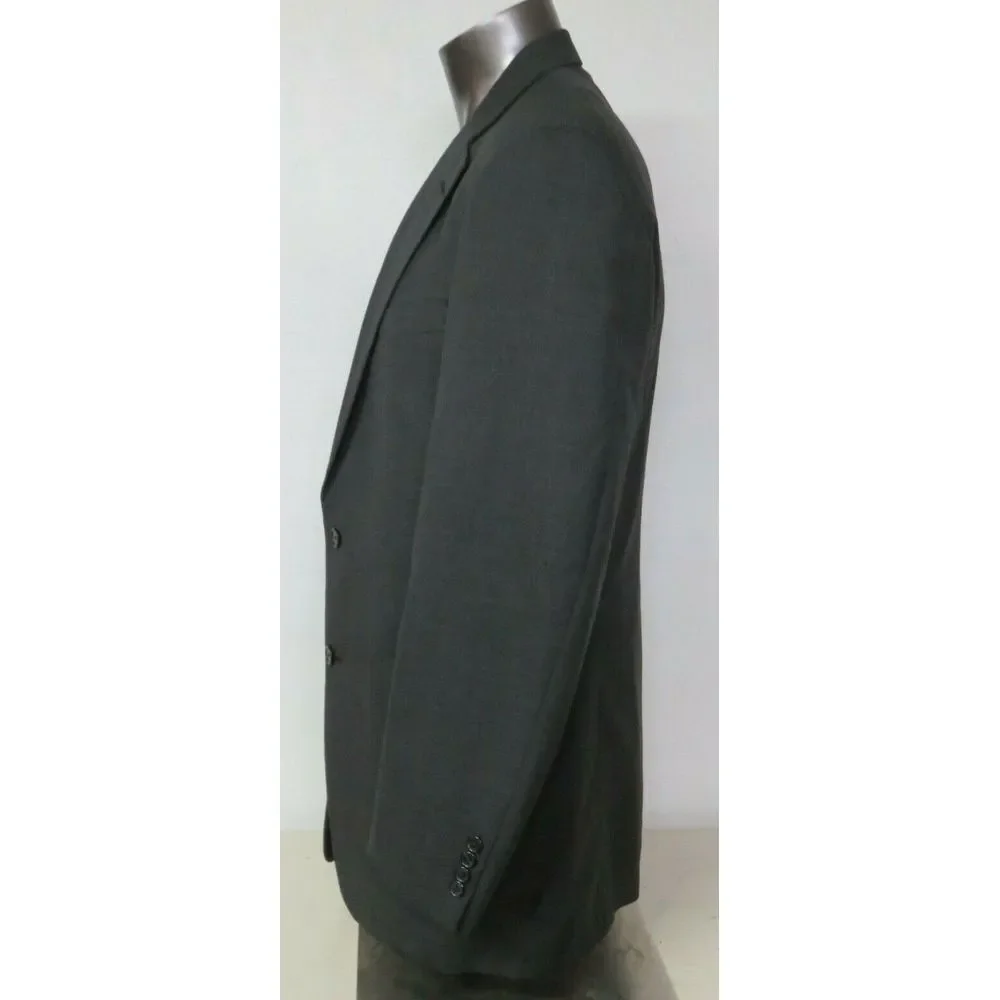 Mens‎ Brooks Brothers Brooksease 2 Button Blazer Sport Coat Solid Gray Size 44 L